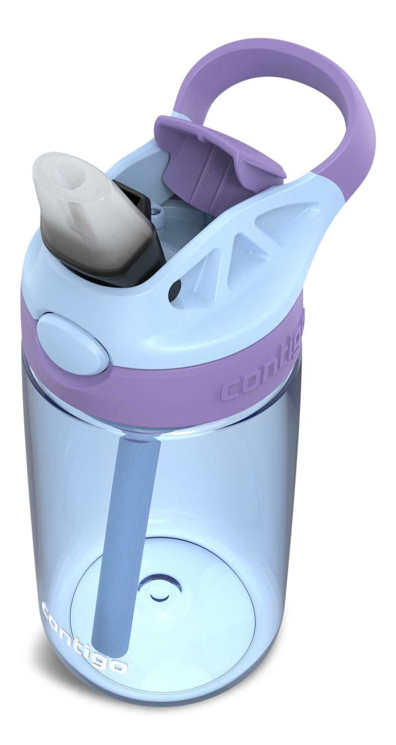 Contigo Aubrey Kids' Water Bottle, 14-oz, Periwinkle/Amethyst, with AUTOSPOUT Lid & Straw M7
