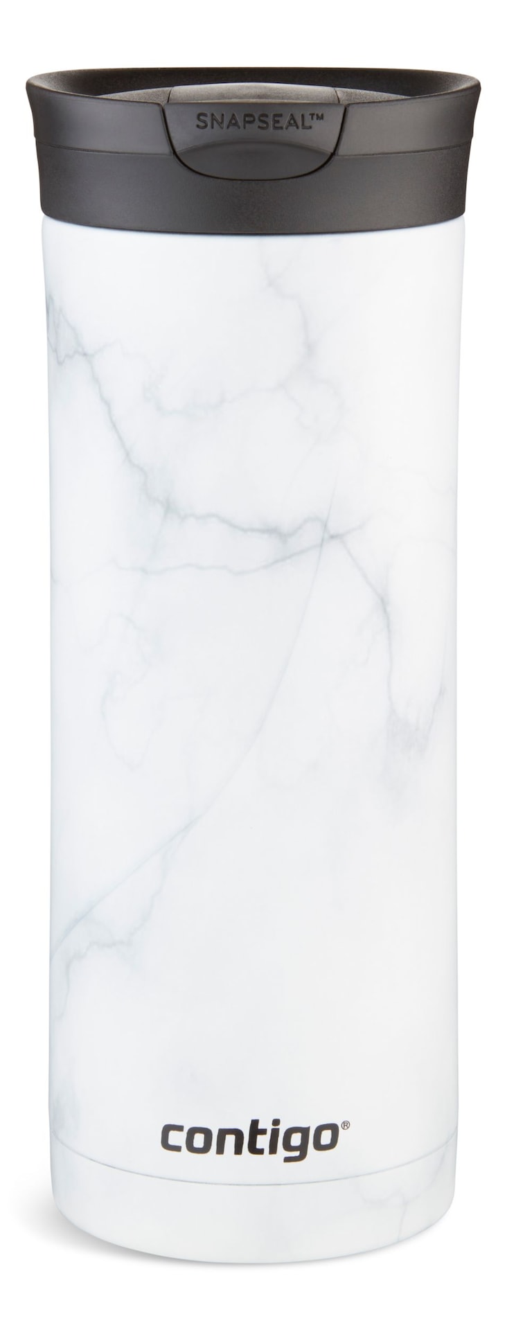 Contigo Huron 2.0 Couture Insulated Stainless Steel Travel Mug, Leak-proof Lid, White Marble, 20-oz B9