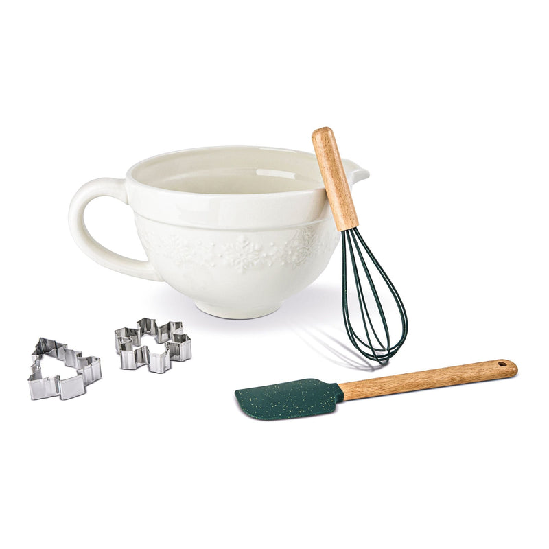 Core Home Snowflake Baking Set with Bamboo Handles, 5-pc D3