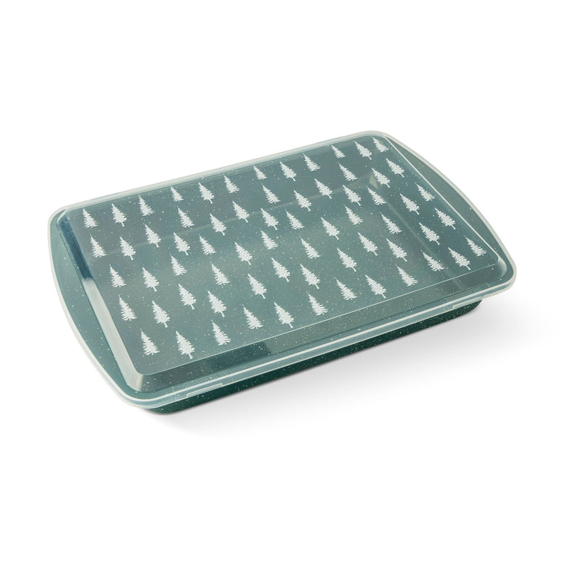 Core Kitchen Green Carbon Steel Cake Pan with Printed Lid Y5