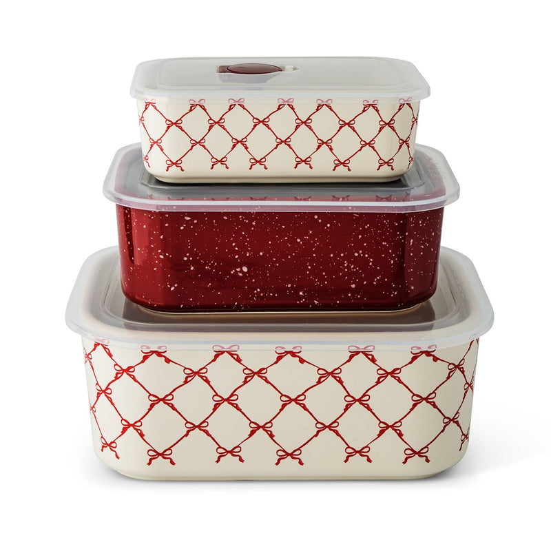 Core Kitchen Red Stackable Rectangular Baking Dishes, 6-pc O4
