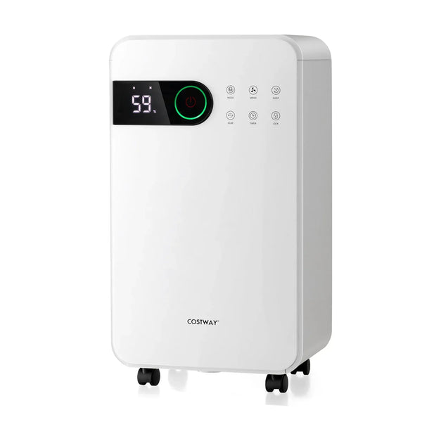 32 Pints Dehumidifier with Sleep Mode and 24H Timer for Home Basement-White Z8