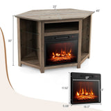 Costway Fireplace TV Stand with Led Lights and 18"
