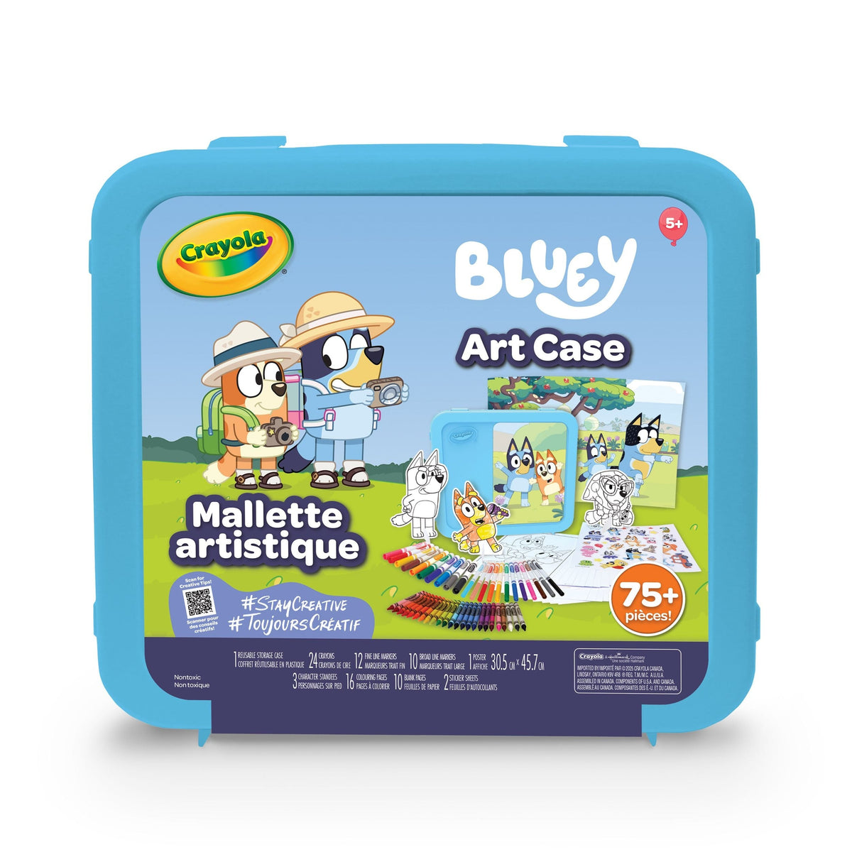 Crayola Bluey Art Case, 78 Pieces, Multicolour