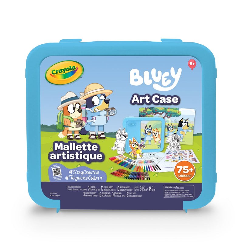 Crayola Bluey Art Case, 78 Pieces, Multicolour U9