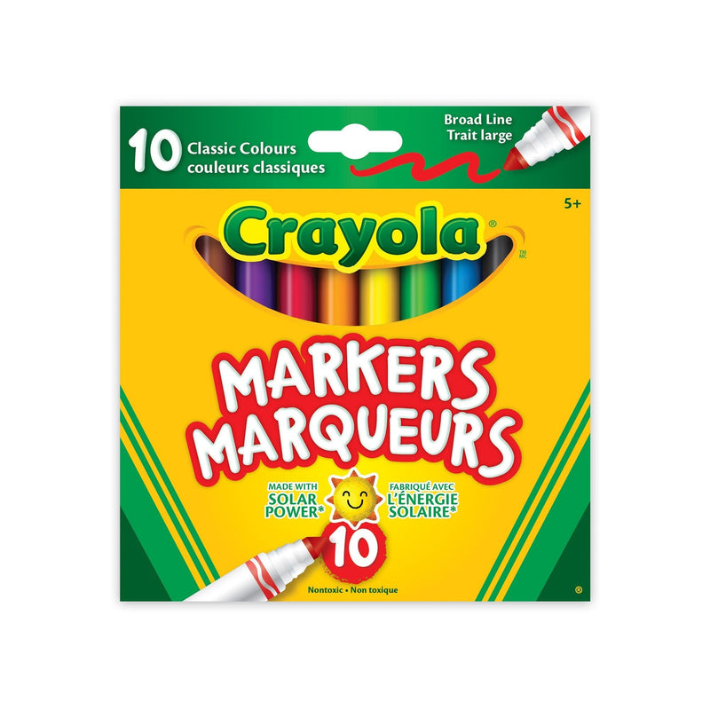 Crayola Broad Line Original Marker, 10 Pieces, Multicolour G7