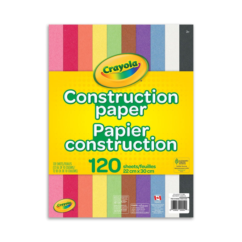Crayola Construction Paper, 120 Count, Multicolour H9