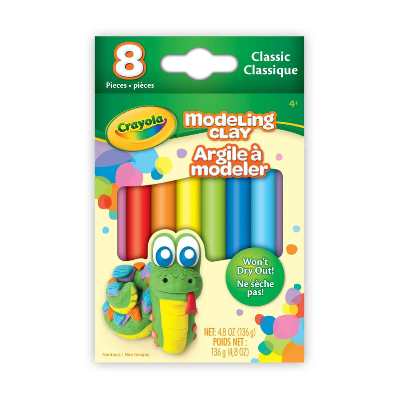 Crayola Modeling Clay, Multi-Coloured, 8-pk, Ages 4+, for Arts & Crafts/Birthday Favour H8