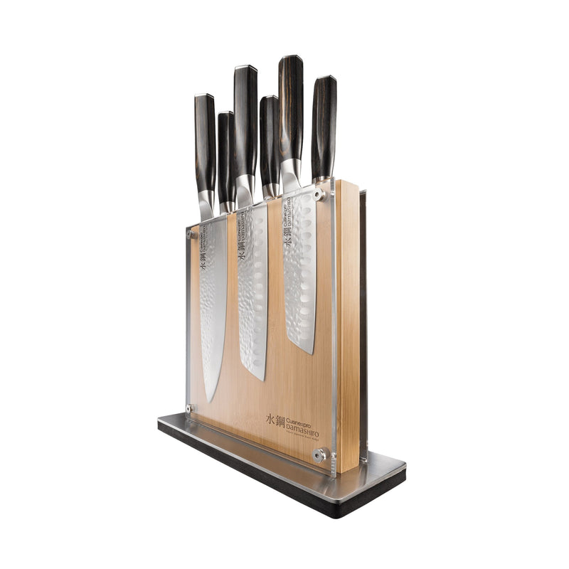 CUISINE:: PRO DAMASHIRO EMPEROR SHI 7PC KNIFE BLOCK T0