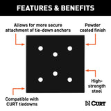 CURT 83607 Tie-Down Anchor Backing Plate, 6-in