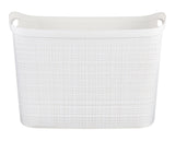 Curver Extra Large Jute Weave Storage Basket, White