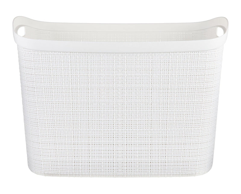 Curver Extra Large Jute Weave Storage Basket, White I5