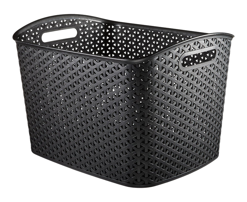 Curver My Style Extra Large Woven Storage Basket, Black W3
