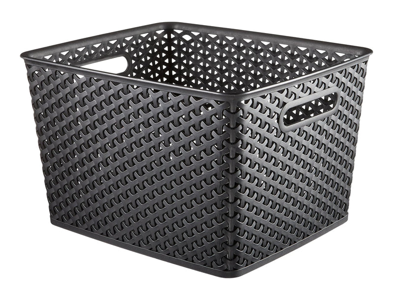 Curver My Style Woven Storage Basket, Large, Black N7
