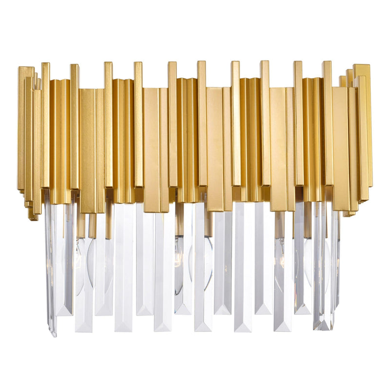 CWI Lighting Deco 3-Light Medallion Gold Vanity Light J7