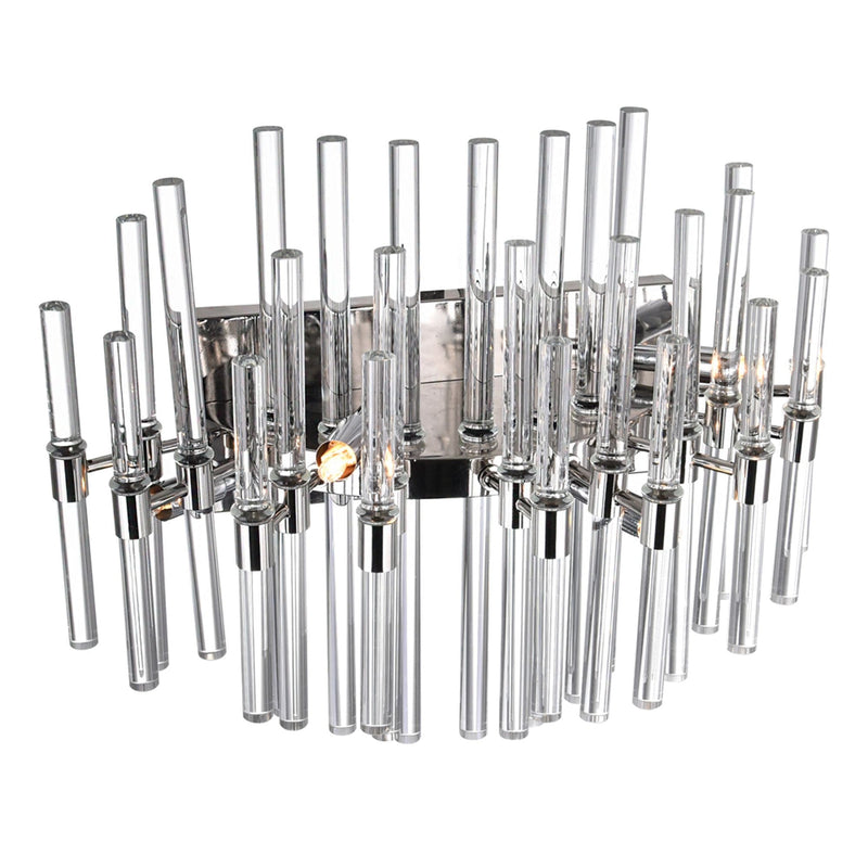 CWI Lighting Miroir 4-Light Nickel Vanity Light C5