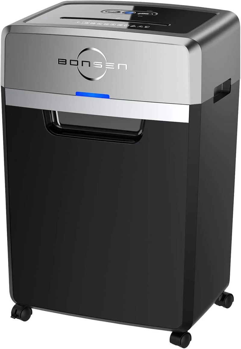 Heavy Duty Paper Shredder, 24-Sheet Cross-Cut Shredder, 40-Min Continuous Running Time, Commercial Grade Shredder for Office, 9-Gallon Big Basket, 55dB Super Quiet, P-4 High Security (S3105) Y0