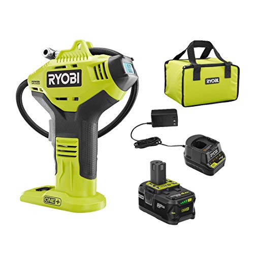 Cordless High Pressure Inflator with Digital Gauge & 18V Lithium-Ion Battery, Portable Tire & Sports Equipment Pump Y2