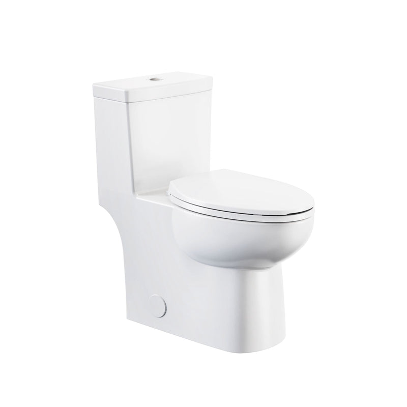 Danze 1-Piece Elongated Toilet Bowl with Soft Close, White, 3.8/4.8-L C5