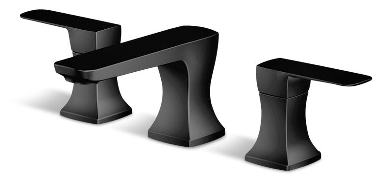 Danze Aztek Double Handle Widespread 8-in Centreset Bathroom Sink Faucet with Pop-up Drain, Matte Black P9