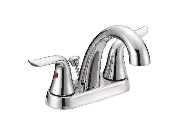 Danze Plymouth Double Handle 4-in Centreset Bathroom Sink Faucet with Pop-Up Drain, Chrome D0
