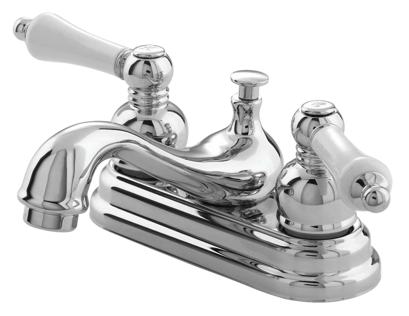 Danze Sheridan Double Handle 4-in Centreset Bathroom Sink Faucet with Pop-Up Drain, Chrome G9