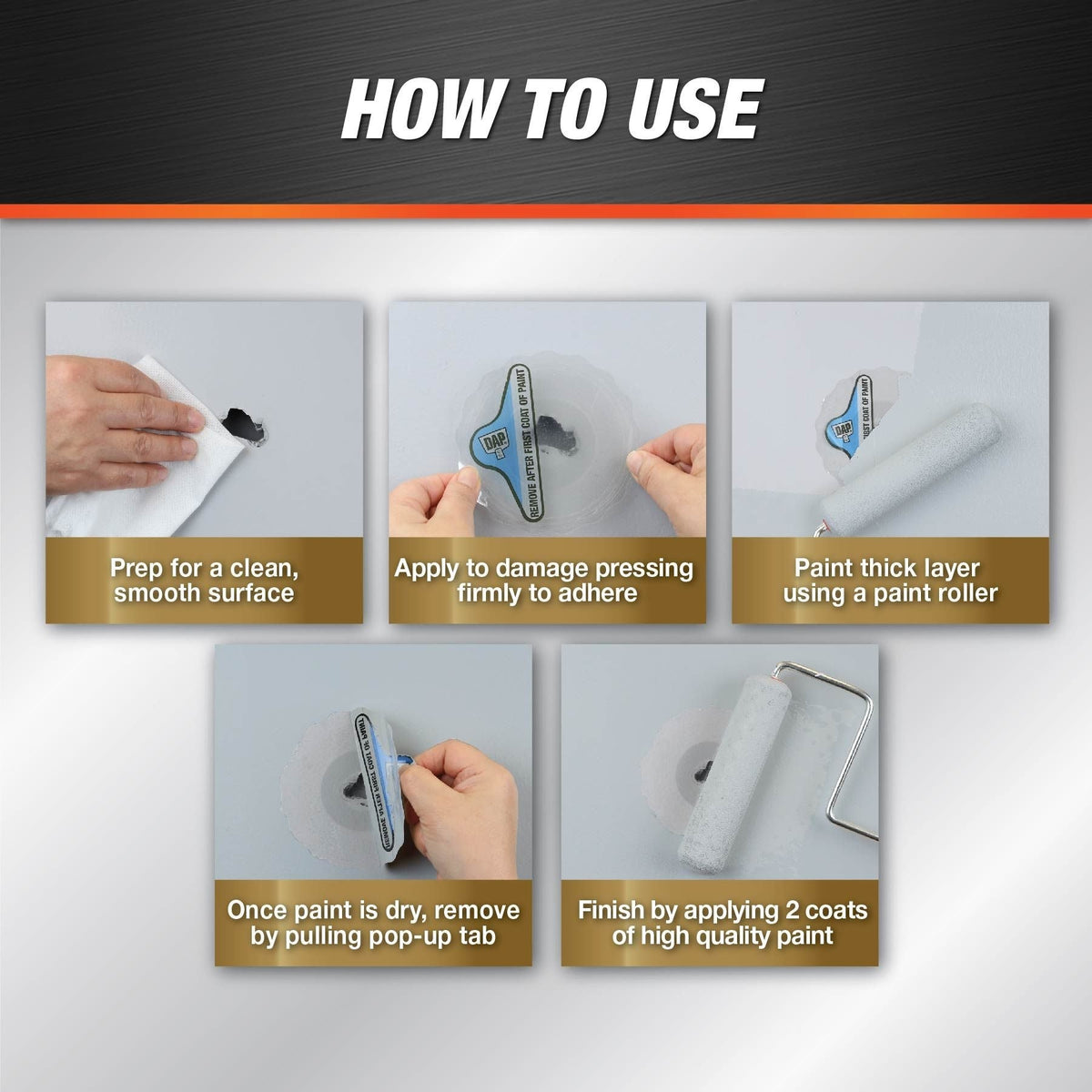 DAP Eclipse Wall Repair Patch, 4-in