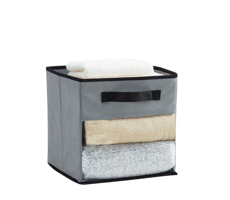 Decomomo Collapsible Transparent Front Cube, 11-in, 6-pk, Grey S8