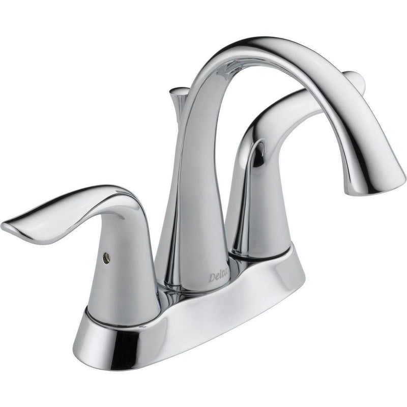 Delta Faucet Lahara Double Handle 4-in Centerset Bathroom Sink Faucet with Pop-up Drain, Assorted Finishes I6
