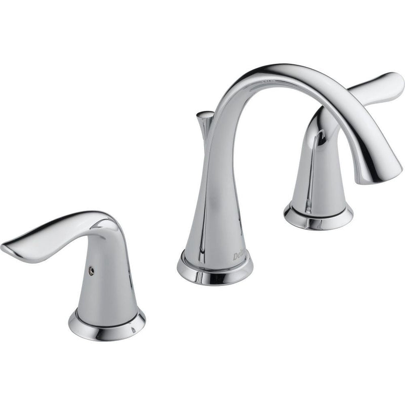 Delta Faucet Lahara Double Handle Widespread 4-16-in Centerset Bathroom Sink Faucet with Pop-up Drain, Assorted Finishes D2