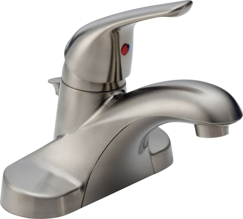 Delta Faucet Principals Single Handle 4-in Centreset Bathroom Sink Faucet, WaterSense Certified, Brushed Nickel U1