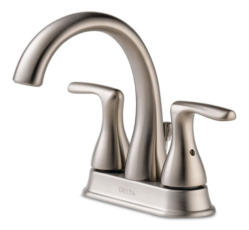 Delta Principals 2-Handle Lavatory Sink Faucet, Centreset Installation, Brushed Nickel J4