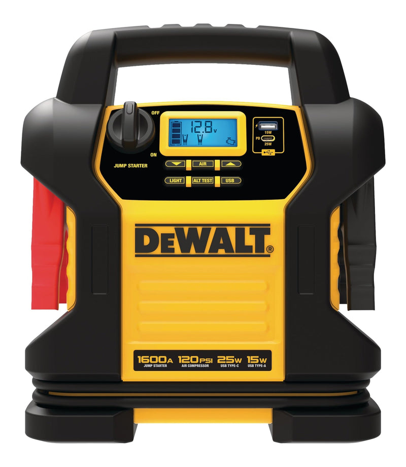 DEWALT DXAEJ14CA Booster Pack/Jump Starter, With Auto-Stop Digital Air Compressor, 1600 Peak Amp, 12V C2