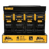 DEWALT DXBC18004 1,800-lb Ratchet Tie-Down Straps, 1.25-in x 12-ft, 4-pk