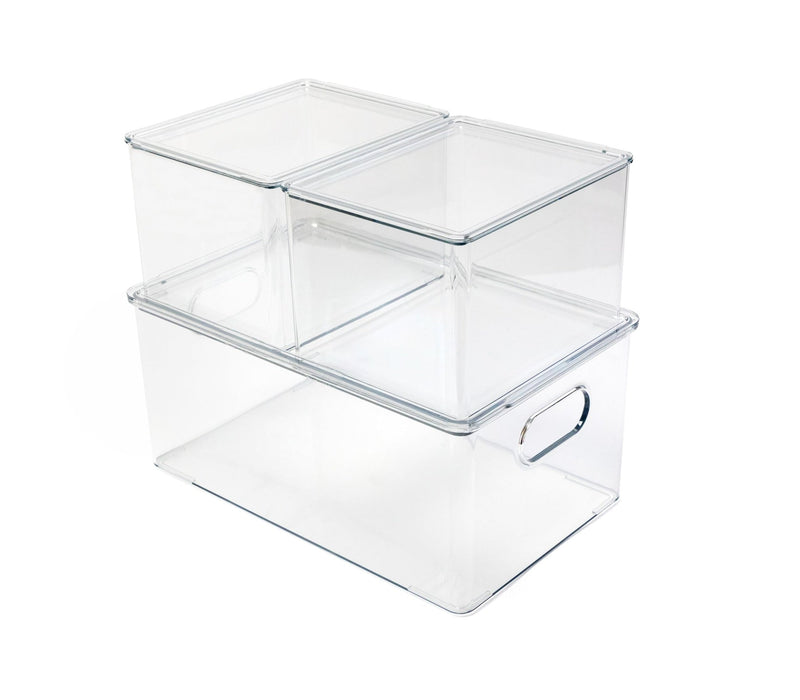 Dial Clear Storage Bin Set, 3-pc M7