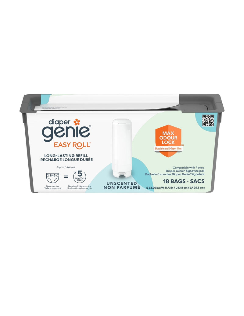 Diaper Genie Easy Roll Long-Lasting Refills, White, 18-pk H6