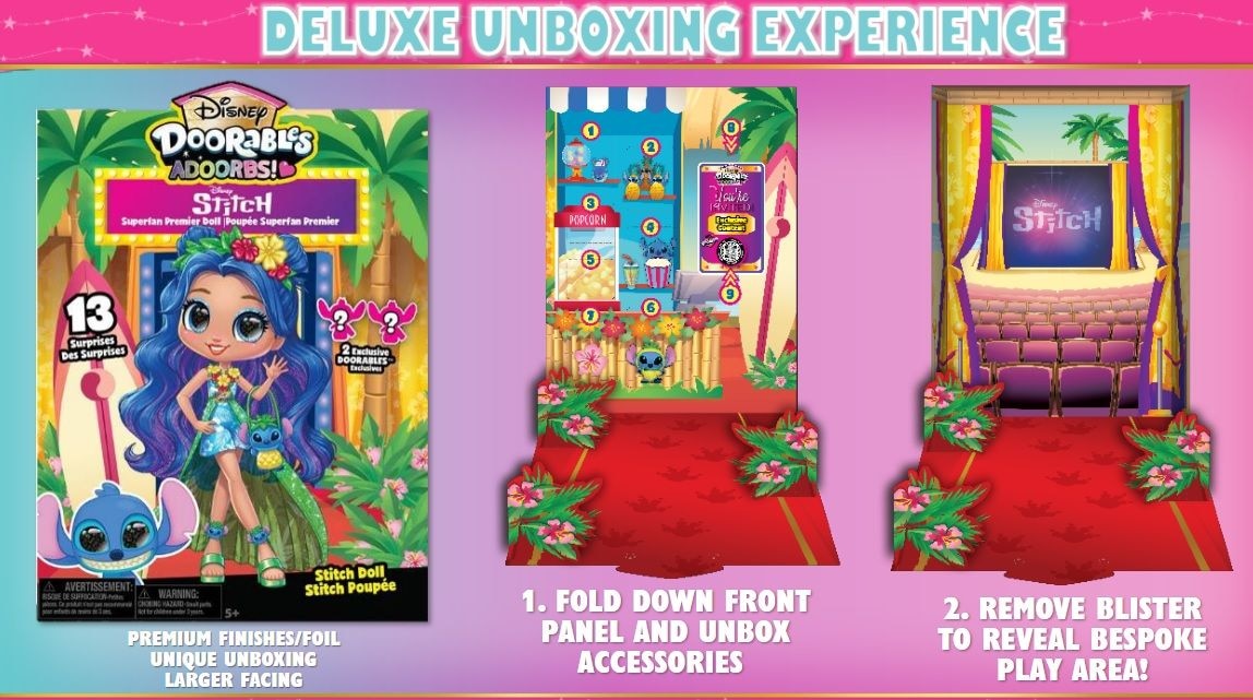 Disney Doorables ADOORBS Deluxe Stitch Superfan Premier Collector Doll for Ages 3+