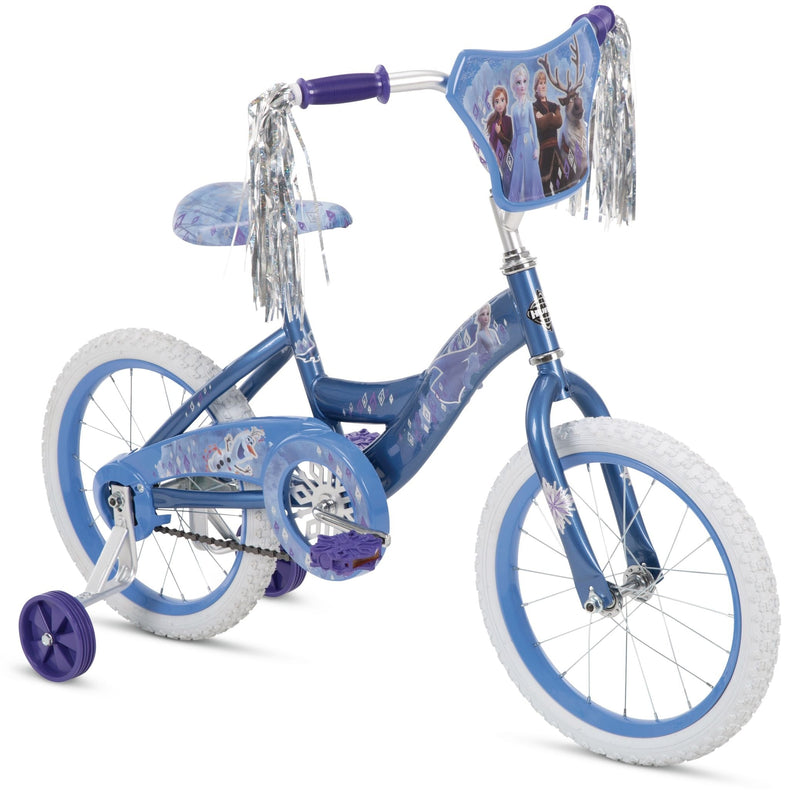 Disney Frozen Kids' Bike, 16-in Wheel, Ice Blue/White V1