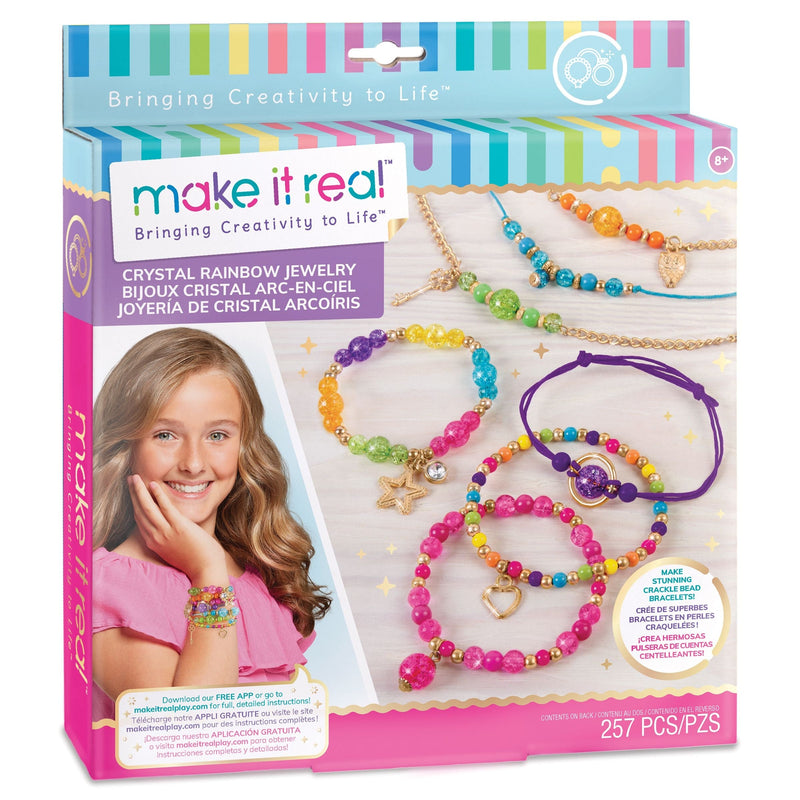 DIY Customizable Friendship Bracelete & Charms, Multi-Coloured, 257-pk, for Arts & Crafts/Birthday Favour B9