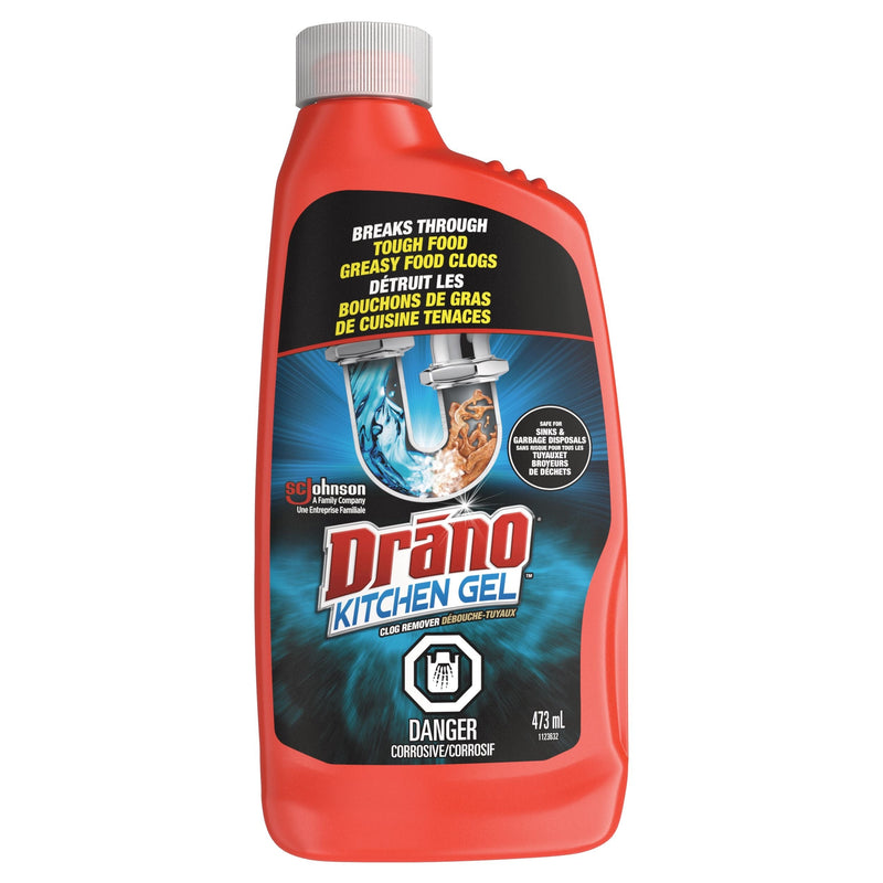Drano Kitchen Gel Drain Clog Remover & Cleaner, 473mL B7