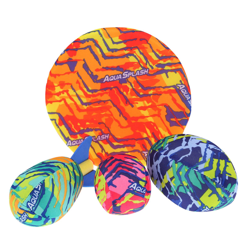 Dunk n' Drench Pool Kids' Splash Ball Set, Multi-Coloured, 4-pk, Ages 3+, for Beach/Pool Fun Activities M4
