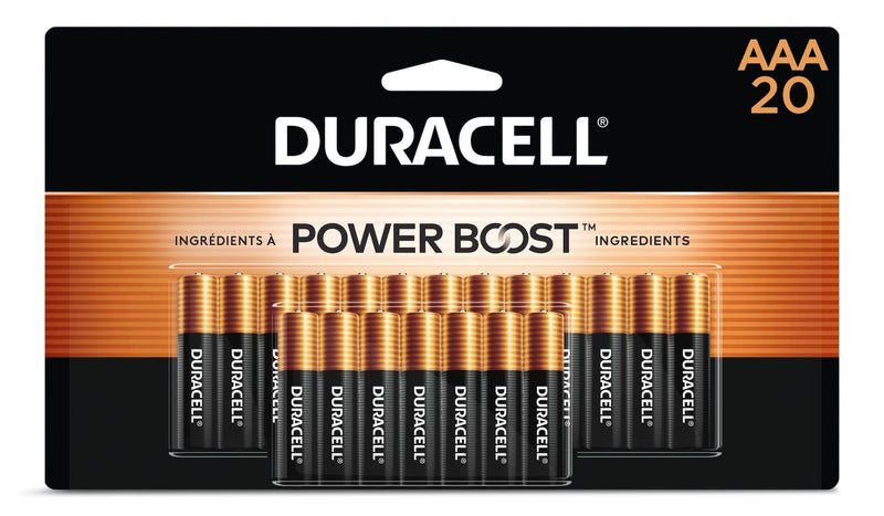 Duracell Coppertop AAA Batteries, Alkaline, 20-pk Y3