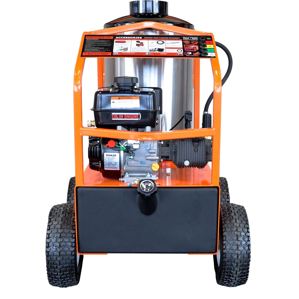 Easy-Kleen Commercial 2700 PSI 3 GPM 6.5 HP Engine Hot Water Wheeled Gas Pressure Washer