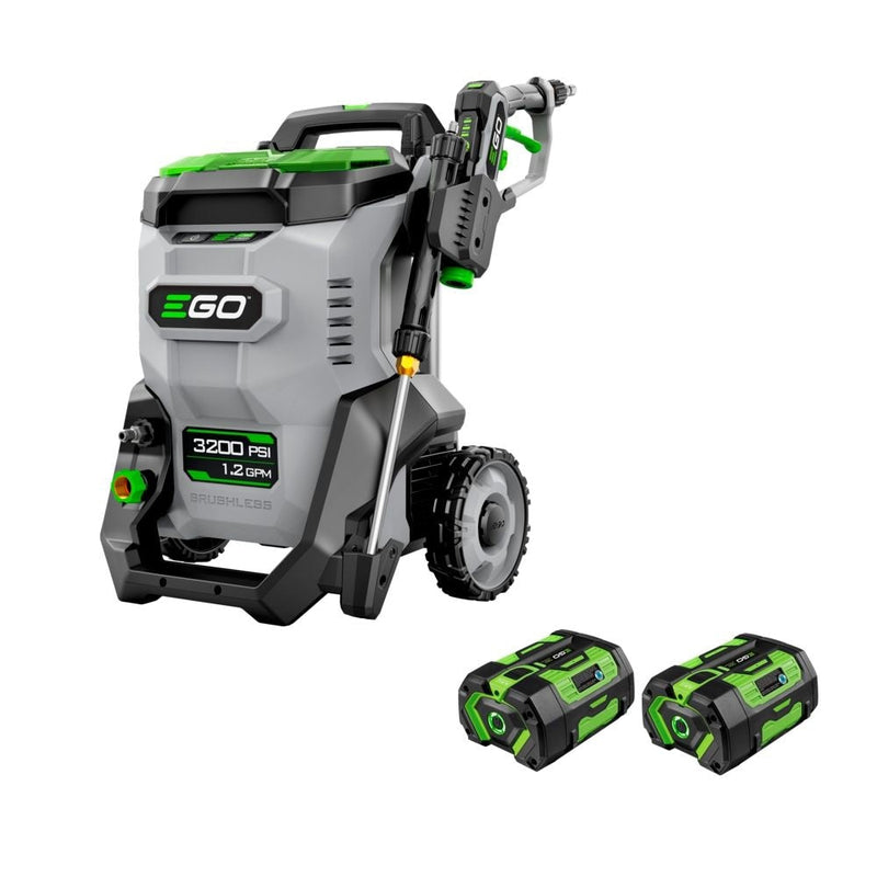 EGO HPW3204-2 POWER+ 3200 PSI Pressure Washer with 2 x 6.0Ah Batteries and 320W Charger P2