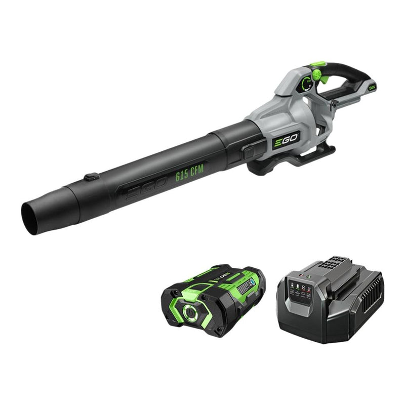 EGO POWER+ 56V Brushless Cordless 615 CFM Leaf Blower, Includes (1) 2.5Ah Battery and (1) 210W Standard Charger, LB6151 B9