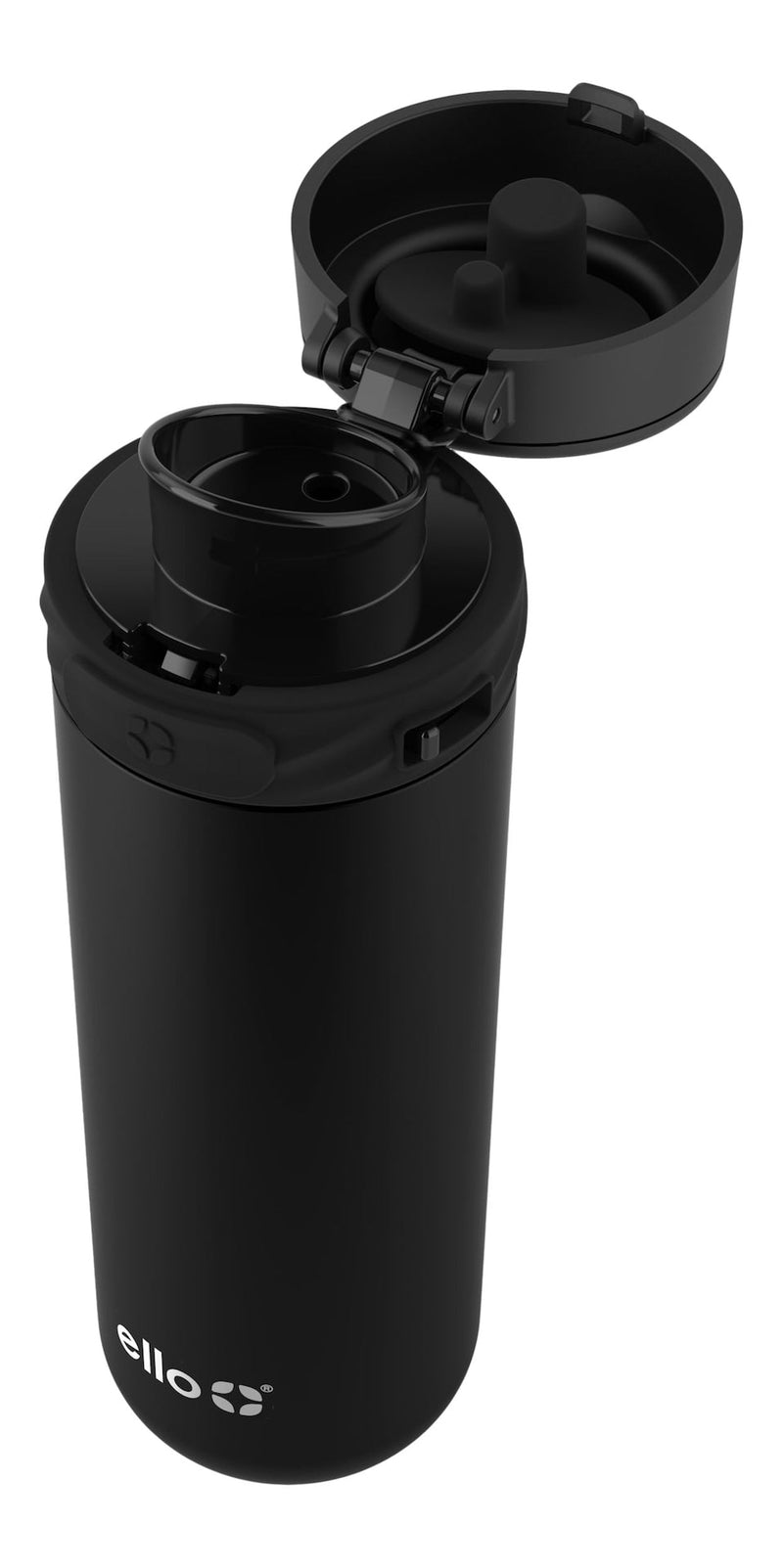 ello Haven Vacuum Insulated Stainless Steel Travel Mug, 16-oz, Black, with Carry Loop A6