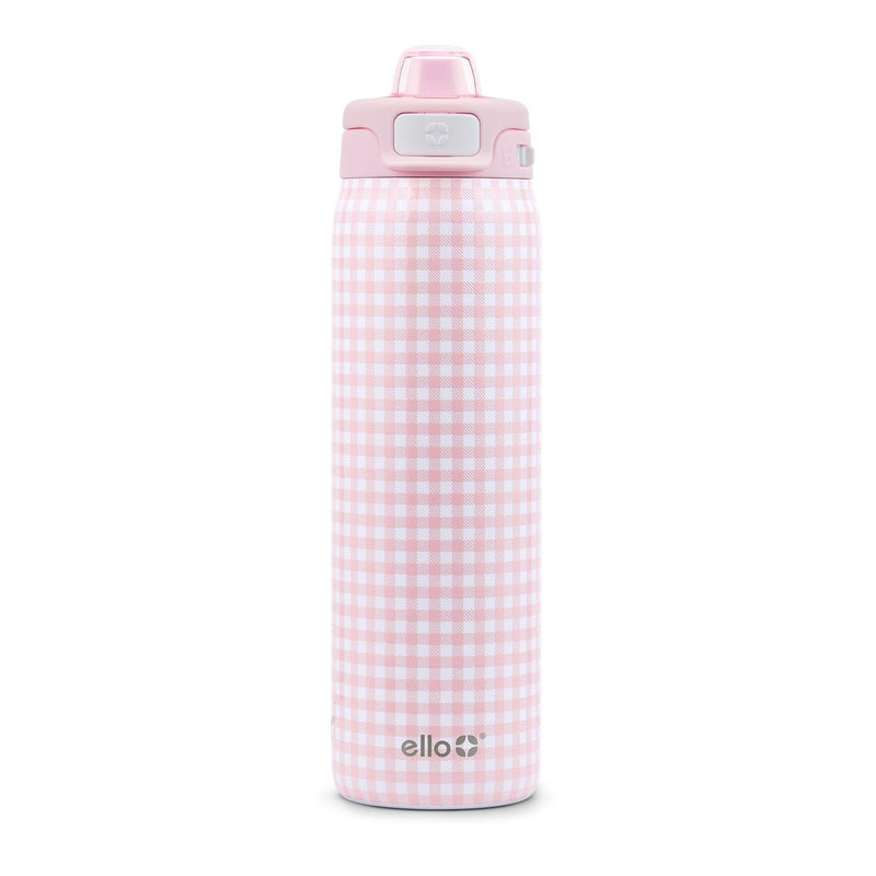 Ello Pop & Fill Insulated Stainless Steel Kids' Water Bottle with Dual Sip & Chug Lid, Various Colours, 18-oz X3