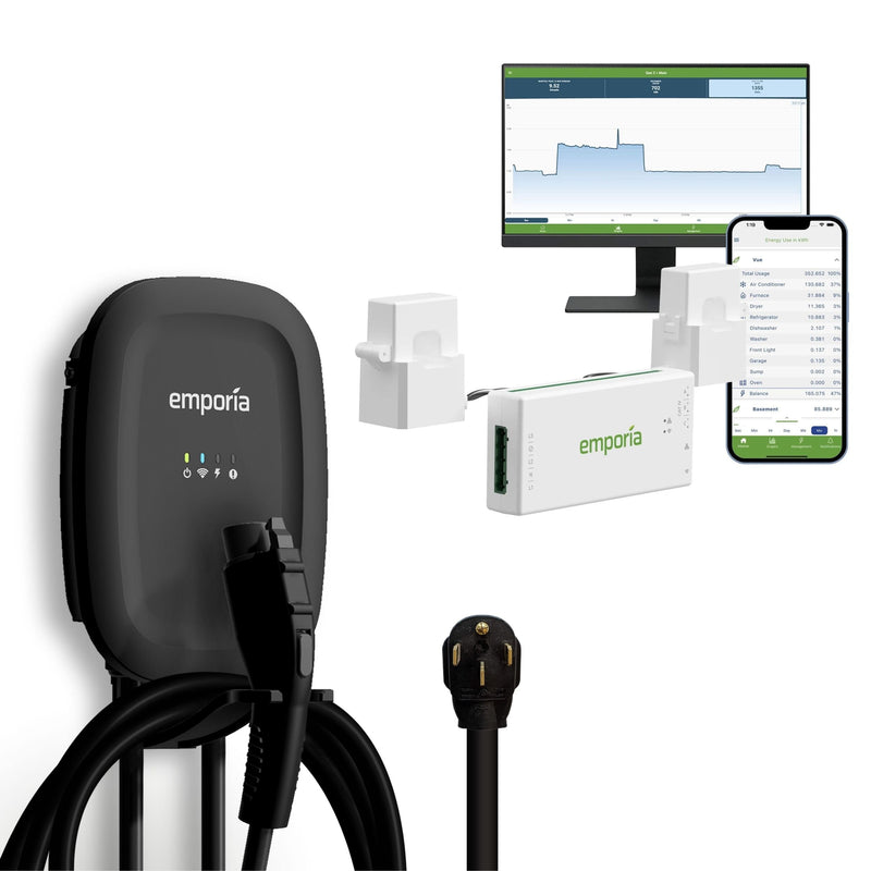 Emporia 40A Wi-Fi Level 2 NEMA 14-50 J1772 EV Charger with Load Management Y7