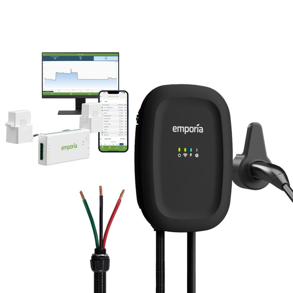 Emporia 48A Wi-Fi Level 2 Hardwired NACS EV Charger with Load Management A6
