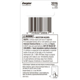 Energizer 3V / 3 Volt Lithium Coin Cell CR2016 Battery for Watches and Electronics, 1-pk
